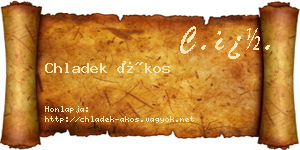 Chladek Ákos névjegykártya